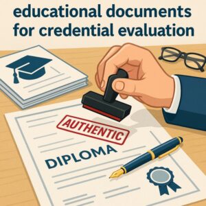 Authenticating educational documents for credential evaluation