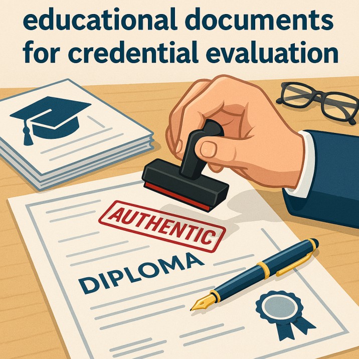 Authenticating educational documents for credential evaluation