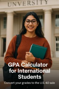Young Nepali student smiling with books in hand, representing international applicants using a GPA calculator for U.S. admissions