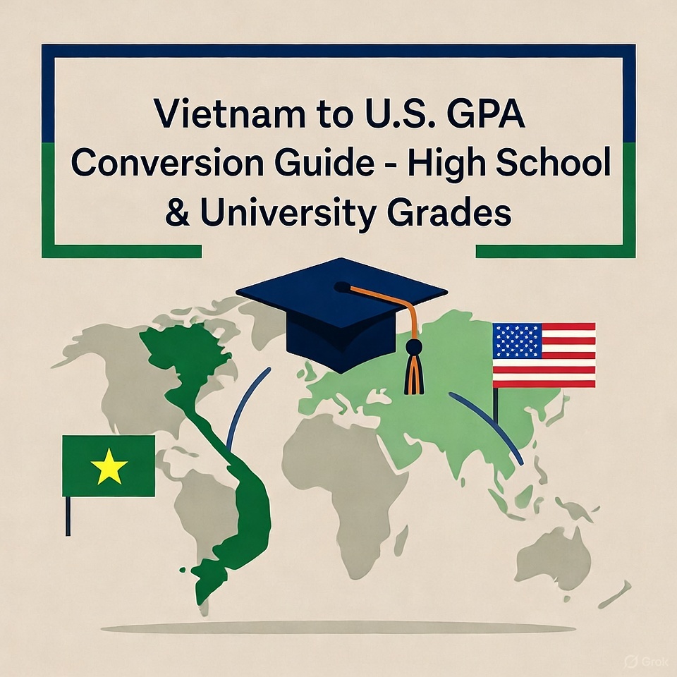Vietnam to U.S. GPA Conversion Guide (High School & University Grades)